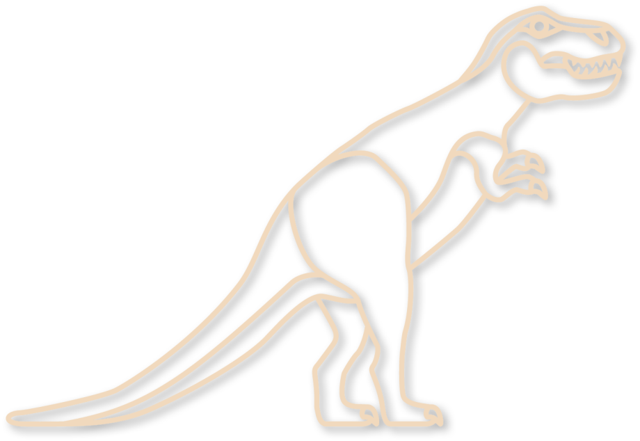 De tyrannosaurus in naturel uit de plintdieren collectie.